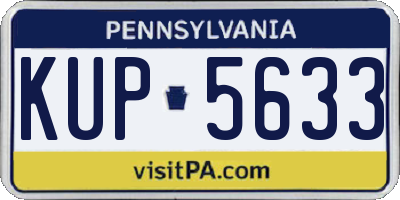 PA license plate KUP5633
