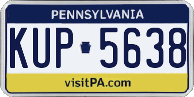 PA license plate KUP5638