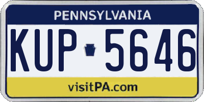 PA license plate KUP5646