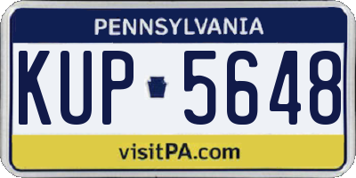 PA license plate KUP5648