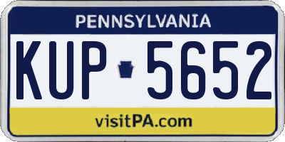 PA license plate KUP5652