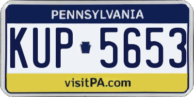 PA license plate KUP5653