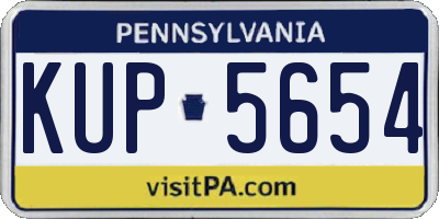 PA license plate KUP5654