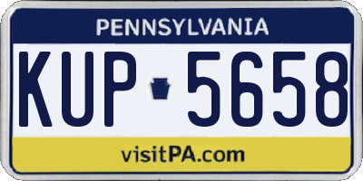 PA license plate KUP5658