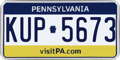 PA license plate KUP5673