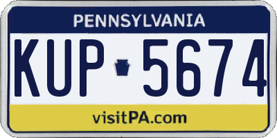 PA license plate KUP5674