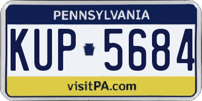 PA license plate KUP5684