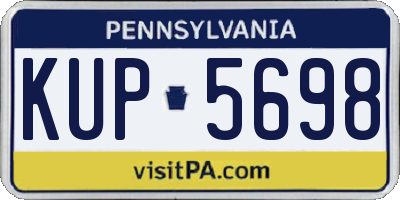 PA license plate KUP5698