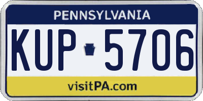 PA license plate KUP5706