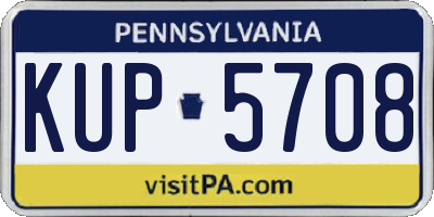 PA license plate KUP5708