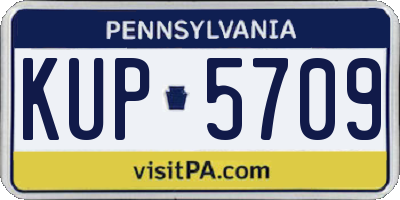 PA license plate KUP5709