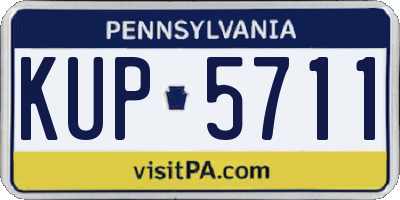 PA license plate KUP5711