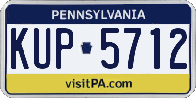 PA license plate KUP5712