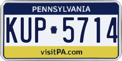 PA license plate KUP5714