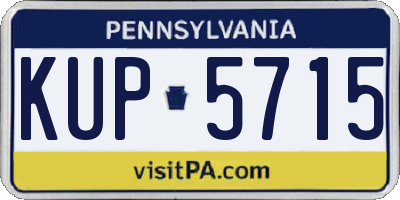 PA license plate KUP5715