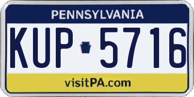 PA license plate KUP5716