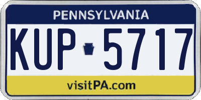 PA license plate KUP5717