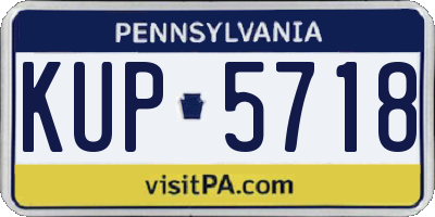 PA license plate KUP5718