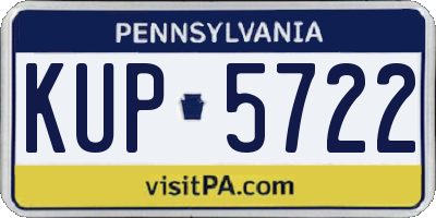 PA license plate KUP5722