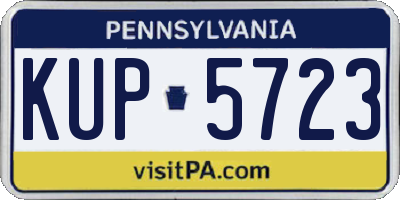 PA license plate KUP5723