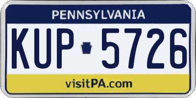PA license plate KUP5726
