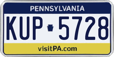 PA license plate KUP5728