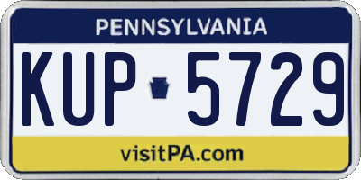 PA license plate KUP5729