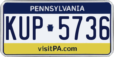 PA license plate KUP5736