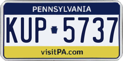 PA license plate KUP5737