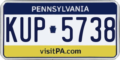 PA license plate KUP5738