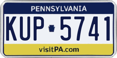PA license plate KUP5741