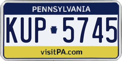 PA license plate KUP5745
