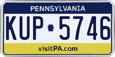 PA license plate KUP5746