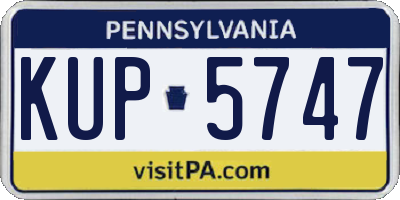 PA license plate KUP5747