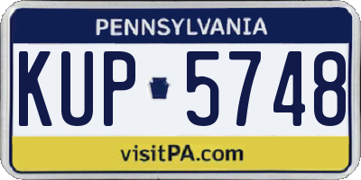 PA license plate KUP5748