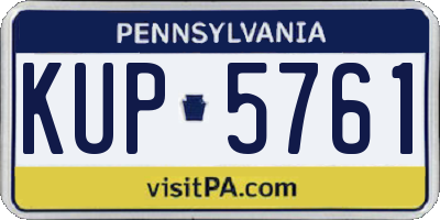 PA license plate KUP5761