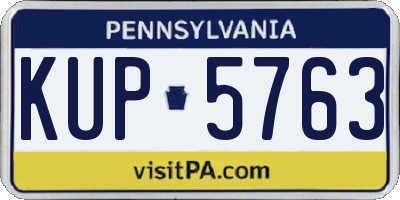 PA license plate KUP5763