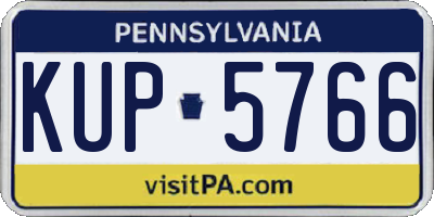 PA license plate KUP5766