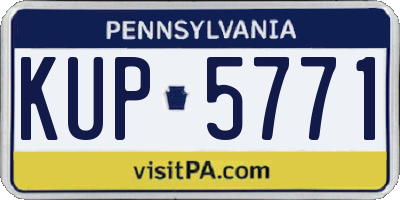 PA license plate KUP5771