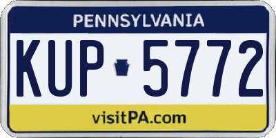 PA license plate KUP5772