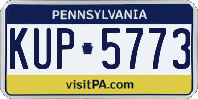 PA license plate KUP5773