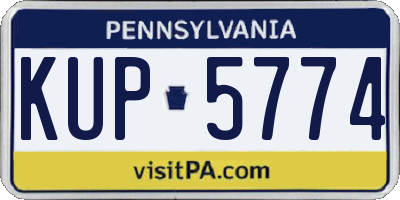 PA license plate KUP5774