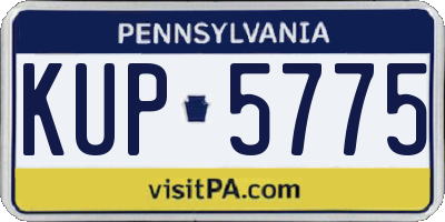 PA license plate KUP5775