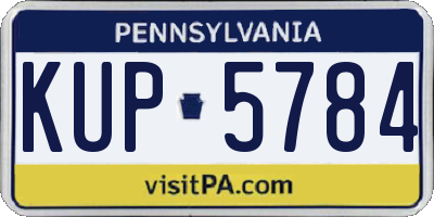 PA license plate KUP5784
