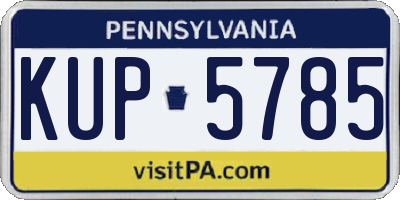 PA license plate KUP5785