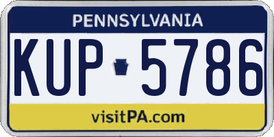PA license plate KUP5786