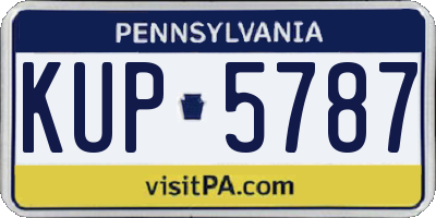 PA license plate KUP5787