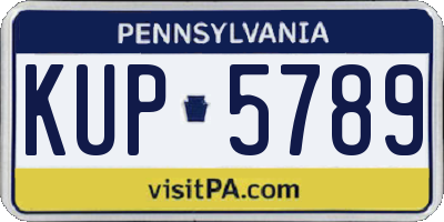 PA license plate KUP5789