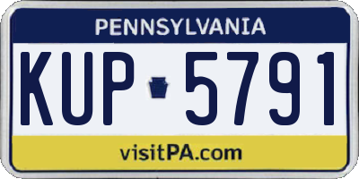 PA license plate KUP5791