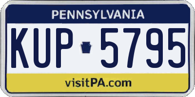 PA license plate KUP5795